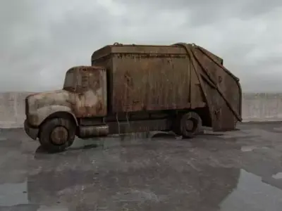 destroyed truck 011 am165 3D model