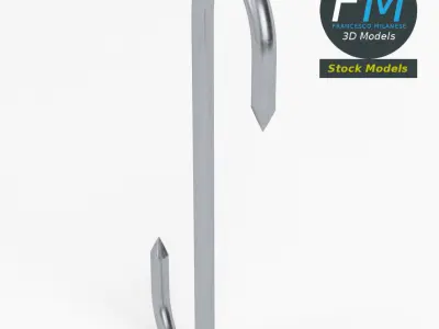 S-shaped meat hook 3D model