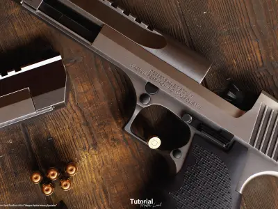 Game Ready Desert Eagle  Low-poly 3D model