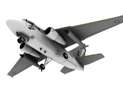 Lowpoly S-3 Viking Aircraft Model Low-poly 3D model