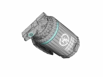 Plasma-Powered Hand Grenade Low-poly 3D model