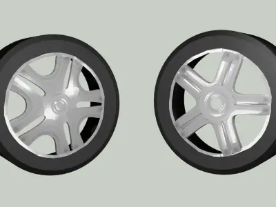 Classic wheel lowpoly for car modification 3D model Low-poly 3D model