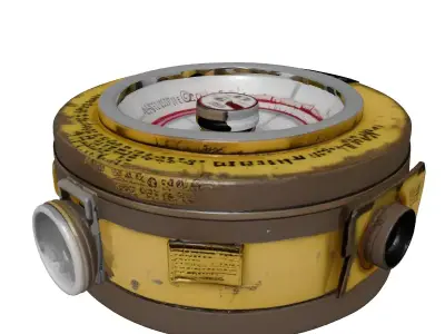 Distressed Industrial SciFi Gauge 3D model