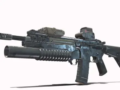 COLT M4A1 FUZIL DE ASSALTO EXPS3 0 Low-poly 3D model