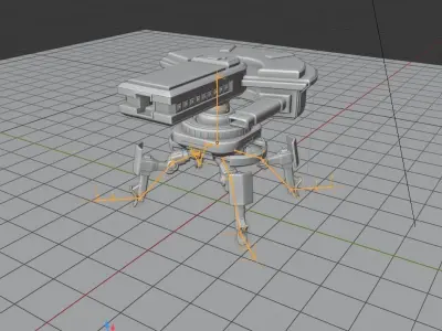 Robot Tanks - heavily rusted  Free 3D model