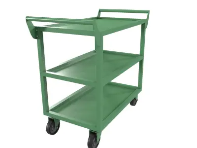 Realistic painted Cart Low-poly 3D model