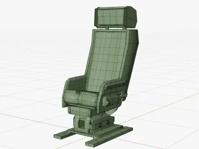 Sci  Fi Pilot Chair Low-poly 3D model