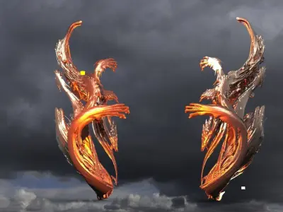 Dark Ornate pillar arch Claws 3D model