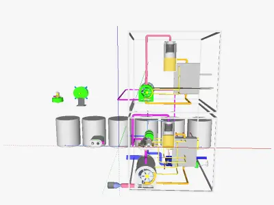 Compressed air energy and use system CAES US 3D model