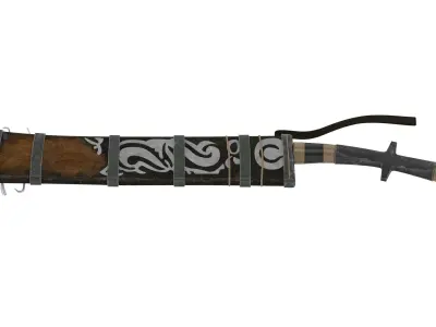 Pandat Sword Low-poly 3D model