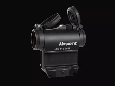 Aimpoint Micro H-2 Red Dot Reflex Sight Low-poly 3D model