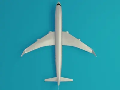 Low-poly Airplane boeing Low-poly 3D model
