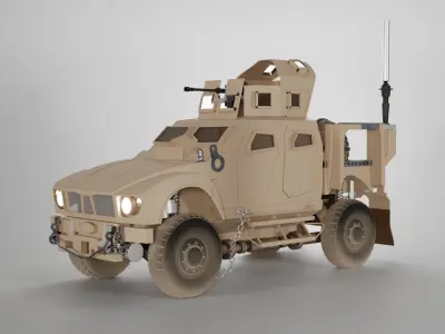 Osh-Kosh MATV Low-poly 3D model