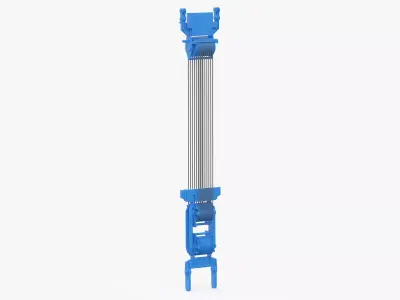 Crane Spool Connector Blue 3D model