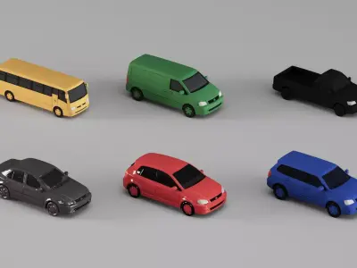 S00005 Stylized Vehicle Pack 3D print model