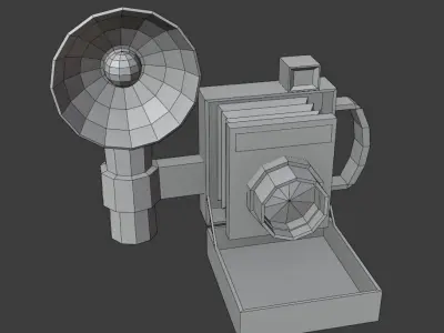 Low Poly Vintage Camera Free low-poly 3D model