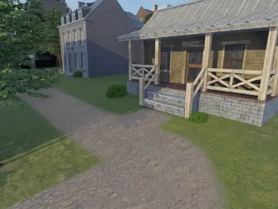 Hillside Village Retreat 3D model