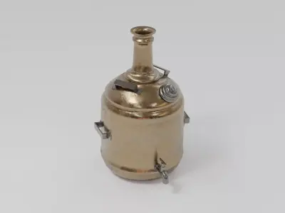 Indian Tea Boiler Low-poly 3D model
