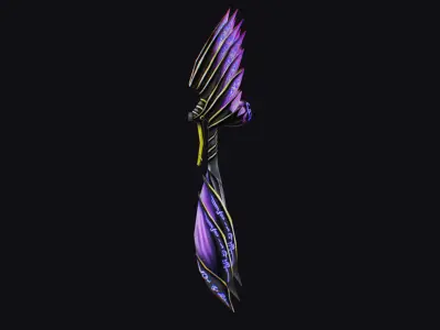 Magic Wand Rod Stick Fairy Staff Scepter Inventory Item Low-poly 3D model