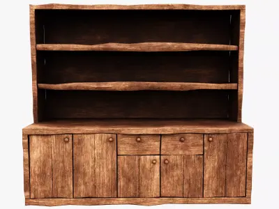 Medieval Cabinet  Low-poly 3D model