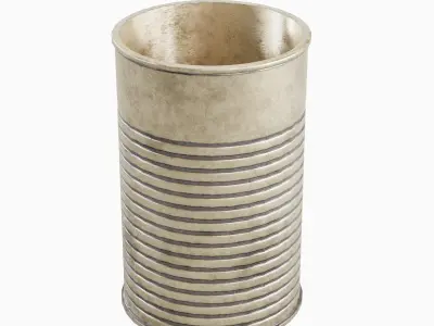 Tin Can 02 Low-poly 3D model