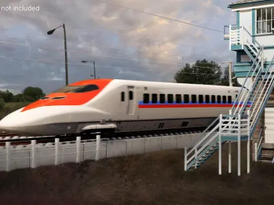 Bullet Train Locomotive 3D model
