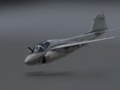 a6 fighter jet - blender Low-poly 3D model