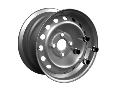 Steel Rim customizable 3D model