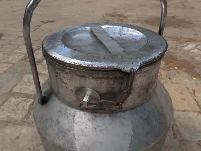 Used Milk Churn Low-poly 3D model