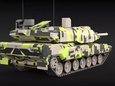 KF-51 Panther German Main Battle Tank 3D model