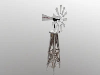 Windmill Low-poly 3D model get