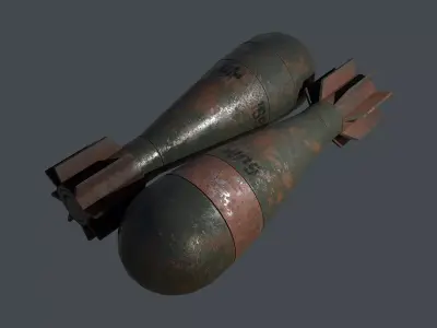 Mortar Projectile 60mm M69 3D model get