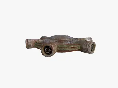 Alien Spaceship UFO J11 Abandoned - Sci Fi Spacecraft Design Low-poly 3D model