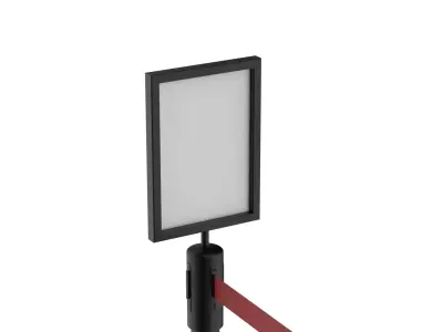 Stanchion Sign Holder 3D model