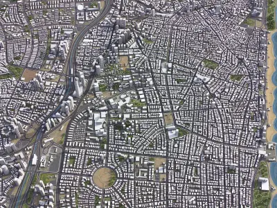 Tel Aviv Low-poly 3D model purchase