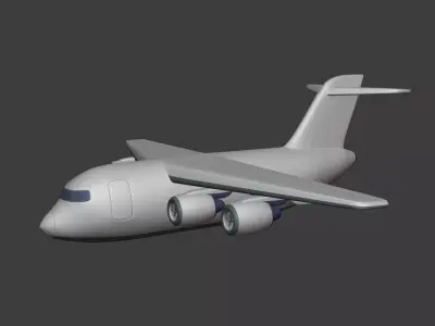 Generic Military Cargo Plane Low-poly 3D model
