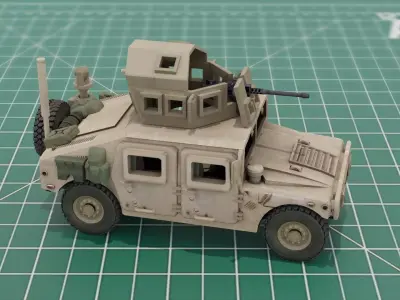 M1114 Armored HMMWV Iraq Pattern 4x4 Army Jeep 3D print model