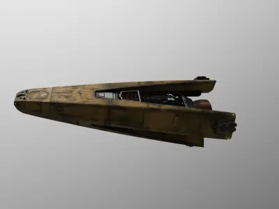 Razorback star wars weapon Low-poly 3D model