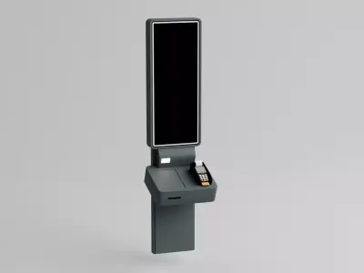 Self-Service Payment Kiosk 3D Model Free low-poly 3D model