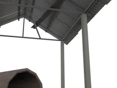 Abandoned warehouse Free low-poly 3D model