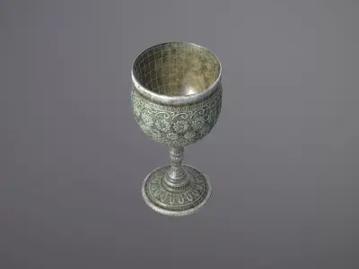 Antique Mug Low-poly 3D model