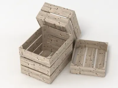 Wooden Crates 3D model