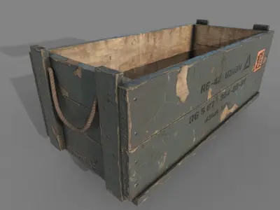 Army Crate 3 Low-poly 3D model
