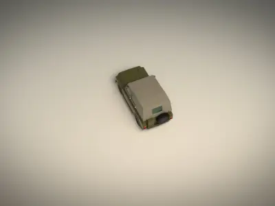 Low Poly Military Jeep 04 Low-poly 3D model