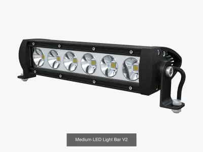 LED Light Bar Collection V2 3D Model Pack