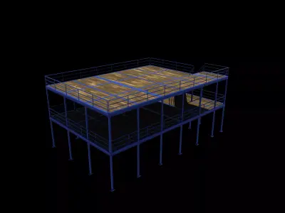industrial mezzanine floor 3D model