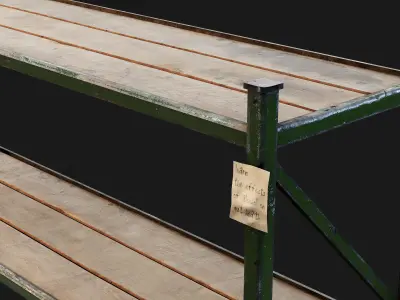 Warehouse Storage Rack - Game ready props Free low-poly 3D model