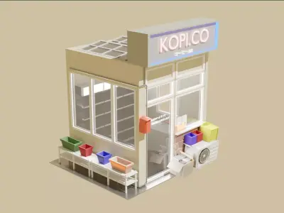 MINI SHOP Free low-poly 3D model
