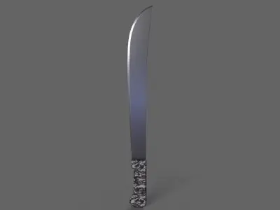 PBR Machete V1b Low-poly 3D model