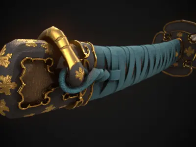Katana Low-poly 3D model order